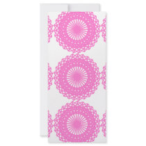 Bright Pink Lace Pattern Design. Custom Rack Cards