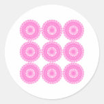 Bright Pink Lace Pattern Design. Sticker