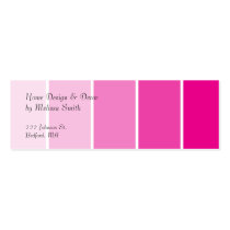 Bright Pink Paint Samples business cards