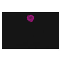 Bright Pink Rose. Black Background. Stationery Design