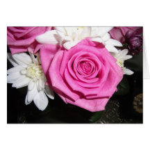 Bright Pink Rose Greeting Card