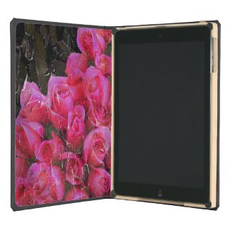 Bright Pink Roses Painted iPad Air Case