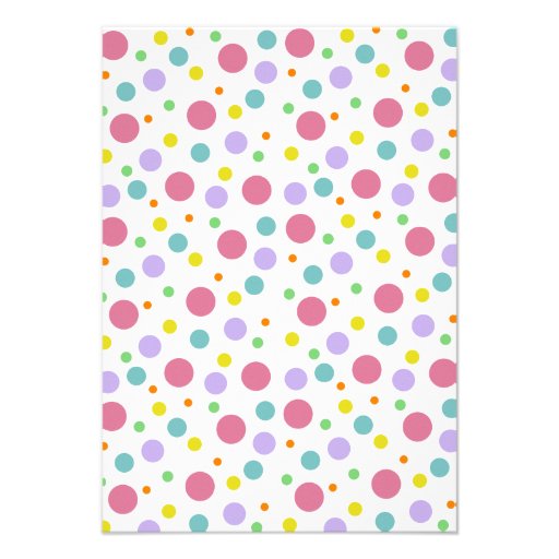 Bright Polka Dot Invitation
