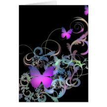 Bright Purple Butterfly Greeting Card