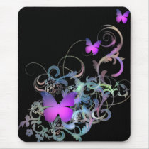 Bright Purple Butterfly Mousepad