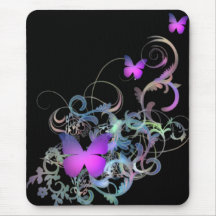 Bright Purple Butterfly Mousepad