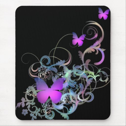 Bright Purple Butterfly Mousepad