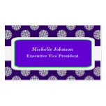 Bright purple  Circles business cards