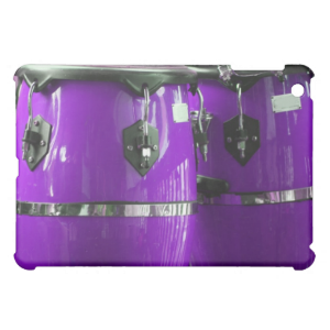 Bright purple conga drums photo iPad mini case