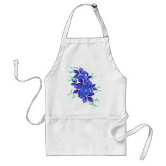 Bright Purple Flower Celebration Apron - Clematis apron