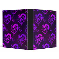 Bright Purple Flowers on Black Binder by naturetees Bright Purple Flowers on Black Binder