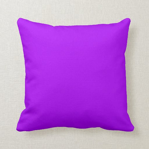 Bright Purple Fuchsia Neon Purple Color Only Throw Pillows Zazzle