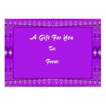 Bright Purple Gift tags business cards