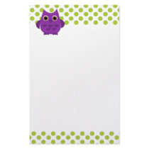 Bright Purple Owl stationery