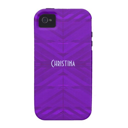 Bright Purple Pattern Vibe iPhone 4 Covers