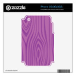 Bright Purple Wood Grain Pattern Skin For iPhone 3