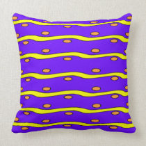 Bright Purple & Yellow Modern Throw  Pillow pillows