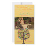 Bright Rainbow Bird Tree Thank You Photo Card