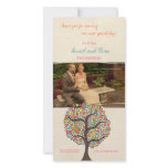 Bright Rainbow Bird Tree Thank You Photo Card