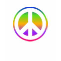 Bright Rainbow Peace Symbol T-Shirt