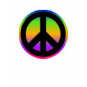 Bright Rainbow Peace Symbol T-Shirt shirt