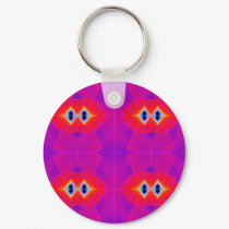 Bright Red and Purple keychains by DonnaGraysonAbstract Bright Red and Purple keychains
