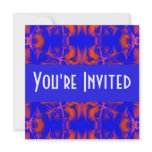 bright red blue invitations