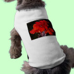 Bright Red Canna Lily Ribbed Tank Top pet clothing