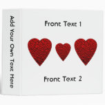 Bright Red Heart Picture. 3 Ring Binders