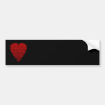 Bright Red Heart Picture. Bumper Stickers