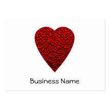 Bright Red Heart Picture. Business Card Templates