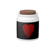 Bright Red Heart Picture. Candy Dish