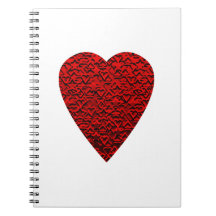 Bright Red Heart Picture. Journal