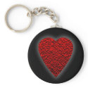 Bright Red Heart Picture. Key Chain