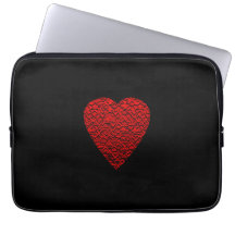 Bright Red Heart Picture. Laptop Computer Sleeves