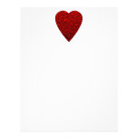 Bright Red Heart Picture. Letterhead Design