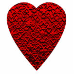 Bright Red Heart Picture. Photo Sculptures