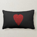 Bright Red Heart Picture. Pillow