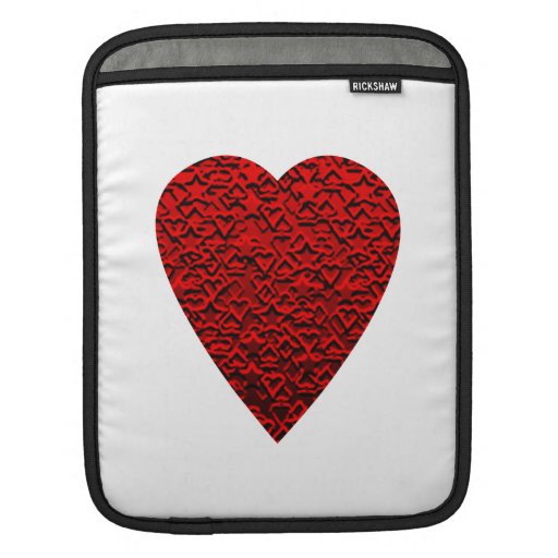 Bright Red Heart Picture. Sleeve For iPads