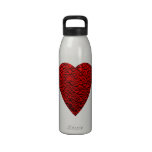 Bright Red Heart Picture. Water Bottle