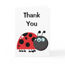 Bright Red Lady Bug Greeting Cards