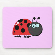 Bright Red Lady Bug Mousepad