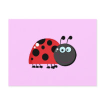 Bright Red Lady Bug Postcards