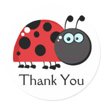 Bright Red Lady Bug Sticker