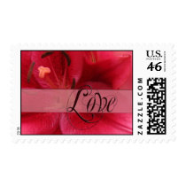 Bright red lily postage by aslentz Bright red lily postage