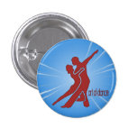 Bright Red Logo Round Button