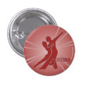 Bright Red Logo Round Button