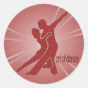 Bright Red Logo Round Sticker