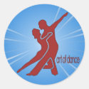 Bright Red Logo Round Sticker