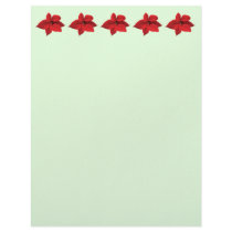 Bright Red Poinsettia letterhead